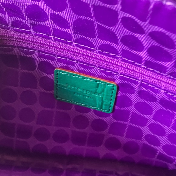 Kate Spade:Byrd Knightbridhed Croc Embossed Emerald Green Shoulder Bag-Gold Tone - Picture 11 of 15